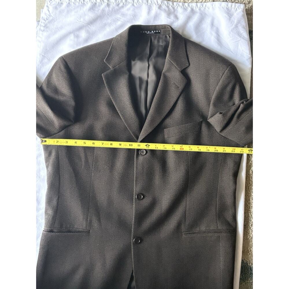 Hugo Boss Einstein Brown Virgin Wool Blazer Sport Coat 44R - Picture 11 of 16